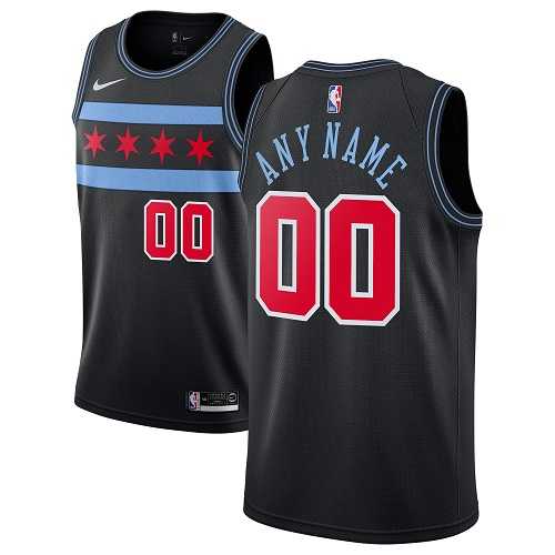 Men & Youth Customized Chicago Bulls Black City Edition Nike Jersey->customized nba jersey->Custom Jersey